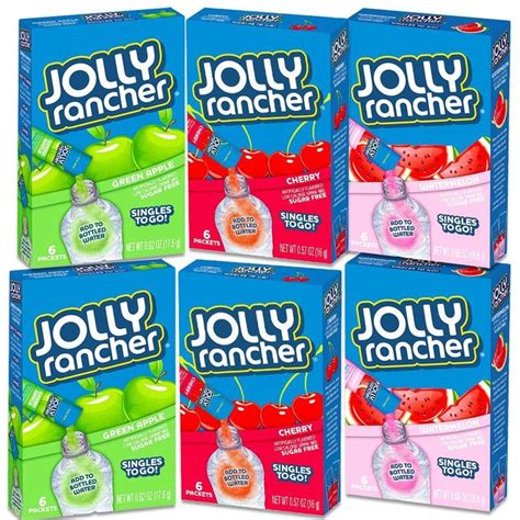 Jolly Rancher Singles To Go Variety Pack Watermelon Green Apple