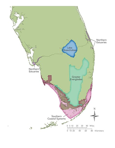 Everglades Southern Florida Map