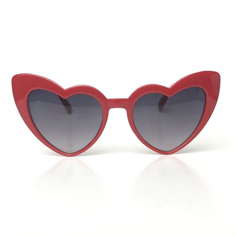Red Heart Shaped Sunglasses Heart Shaped Glasses Heart Sunglasses Glasses Fashion
