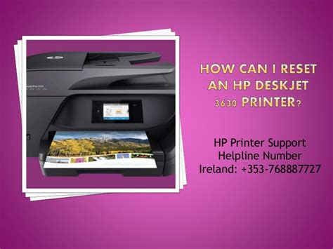 How Can I Reset An Hp Deskjet 3630 Printer