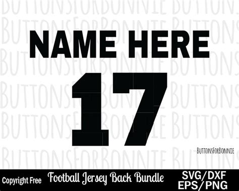 Football Jersey Number Svg Jersey Template Svg Numbers Svg Etsy