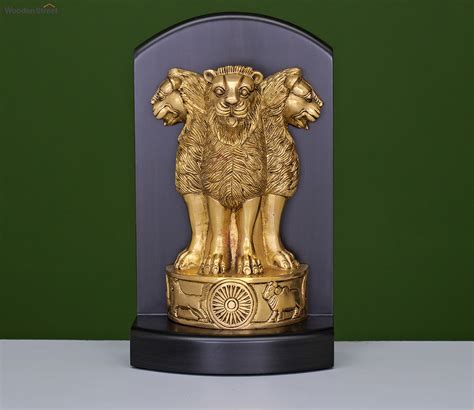 Buy Brass Ashoka Stambh Emblem Ashok Chakra Pillar Memento Sculpture