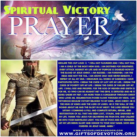 SPIRITUAL VICTORY #PRAYER 🙏🏻🙏🏼🙏🏽🙏🏾🙏🏿I am victorious because victory