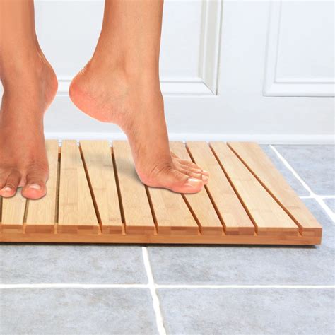 Bamboo Deluxe Shower Floor And Bath Mat Bamboo Shower Mats Shower Floor Bamboo Bath Mat