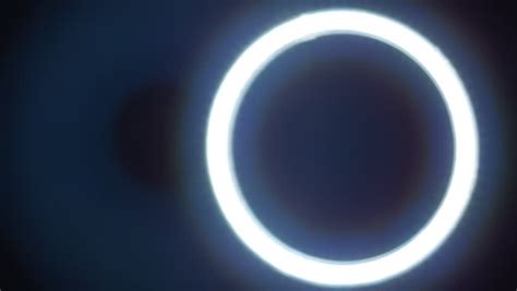 Circle Led Lights With Different Versions Of The Glow On Black