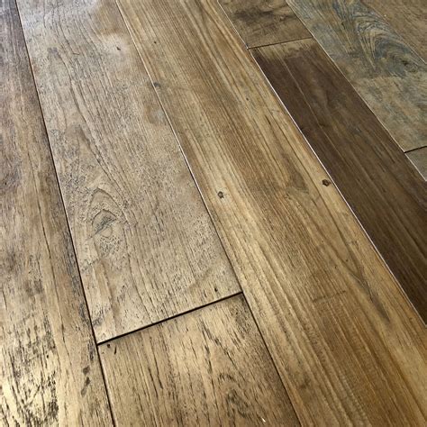 Reclaimed Teak Wide Plank Flooring With Natural Patina Each Floor