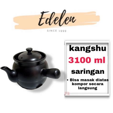 Jual Teko Keramik Herbal Besar Kangshu Ml Hitam Kuno Premium