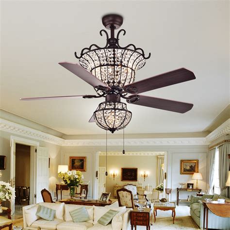 Warehouse of tiffany angel 43 in indoor bronze 5 blade crystal. Chandelier: Beautiful Ceiling Fan With Chandelier For ...