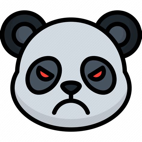 Angry Panda Animal Emoji Emoticon Smiley Face Icon Download On