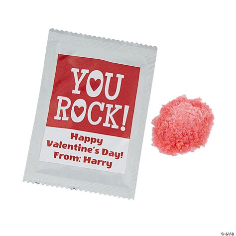 Personalized Valentines Day Popping Candy Packs 36 Pc
