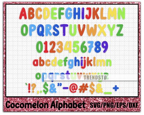 Cocomelon Alphabet Svg Cocomelon Font Cocomelon Font For Etsy