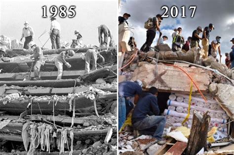 Fotografías post terremoto del 85. 32 años no bastaron para aprender del sismo del 85 ...