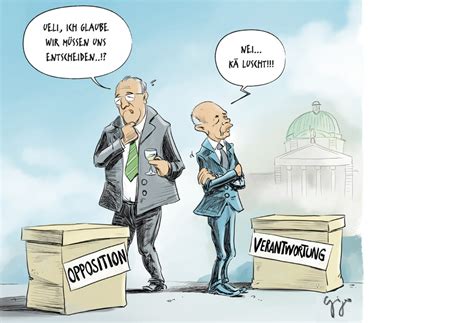 Karikaturen finden sich täglich in nahezu allen medien. Cartoon der Woche / Parmelin Maurer Bundesrat Giger ...