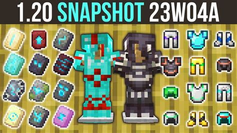 Minecraft 120 Snapshot 23w04a Over 600 Armor Trims │ マインクラフト動画まとめ