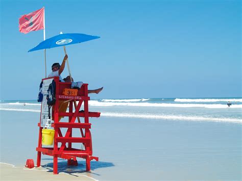 Free Images Sea Coast Sand Ocean Wind Lifeguard Vacation Vehicle Daytona Beach