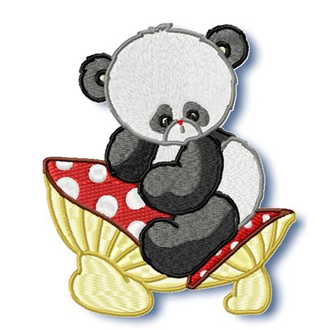 Baby Panda Machine Embroidery Pams Embroidery Designs