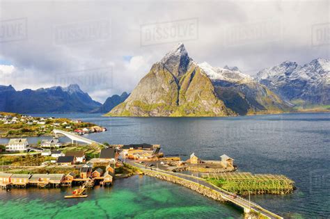 Sakrisoy Village Surrounded By Mountains And Crystal Sea Reine