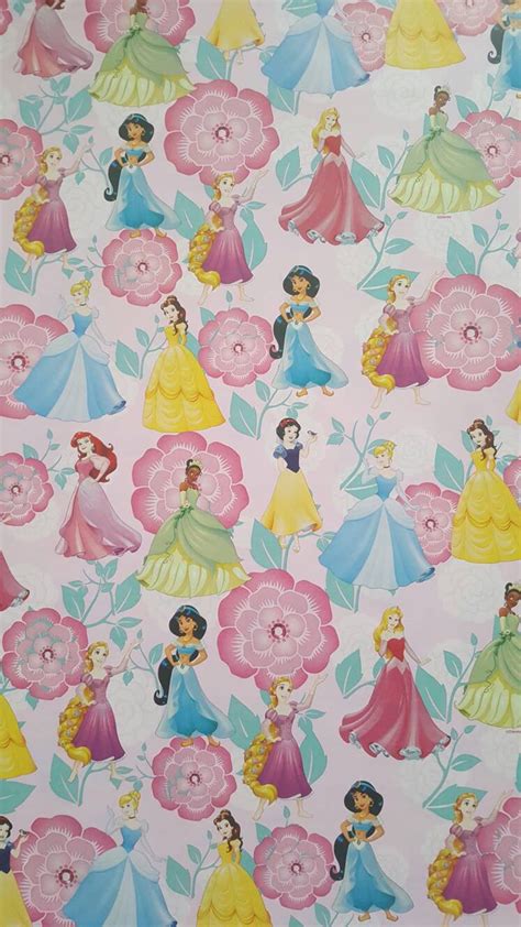 Disney Princess Wrapping Paper50x70cm And 70x100cmpink Etsy