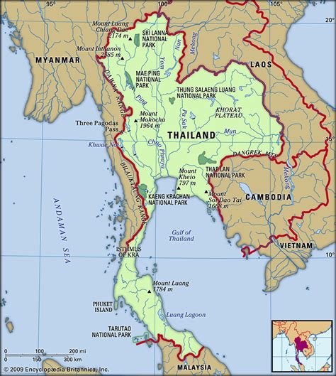 Thailand Mountains Rivers Coastline Britannica