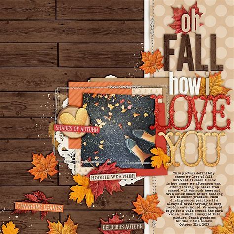 Fall Scrapbook Layout Autumn Themed Pages Scrapbooking Ideas