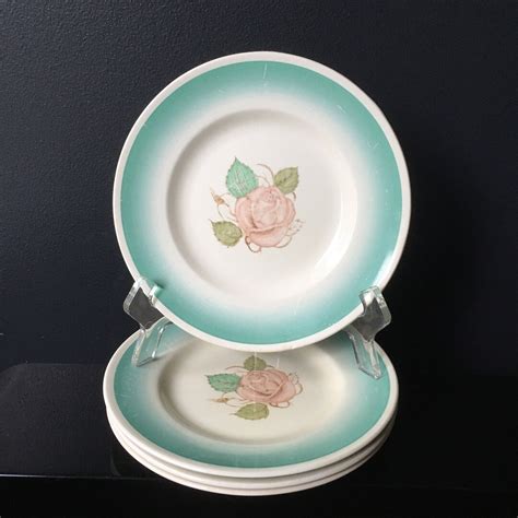 Susie Cooper Patricia Rose 7 Inch Side Or Salad Plates Pink Etsy