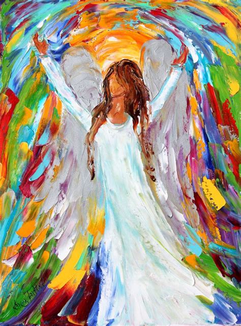 Abstract Angel Art Original Painting Angel Magic Angel Art Angel