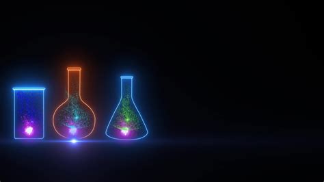 Chemistry Background With Liquid Bottle Chemistry Formula Structure