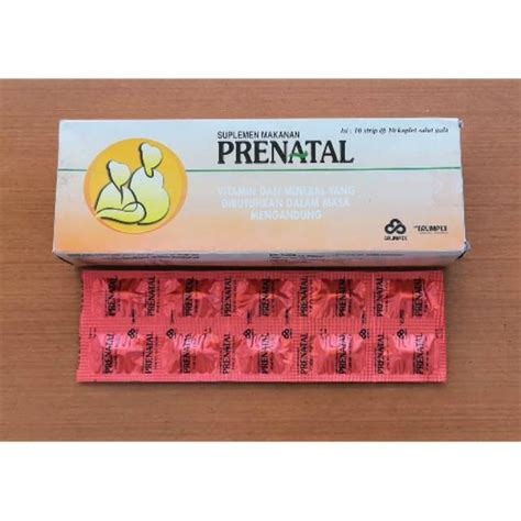 Jual Prenatal Tablet Suplemen Vitamin And Mineral Untuk Kehamilan