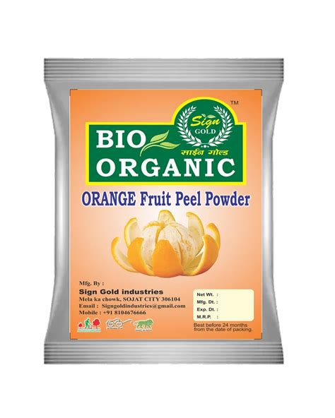 Organic Orange Fruit Peel Powder For Personal Packaging Size 100g At