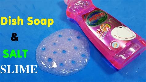 Dish Soap And Salt Slime Recipe Diy Slime Ingredient Easy Youtube