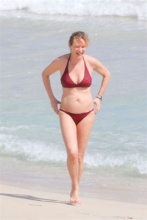 Uma Thurman Wearing A Bikini At A Beach In St Barts Gotceleb