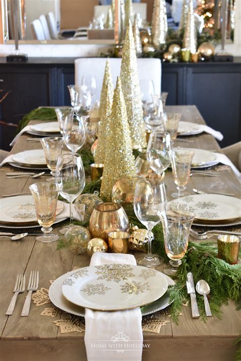 Gold Christmas Table Decorations 30 Sparkling Gold And Silver