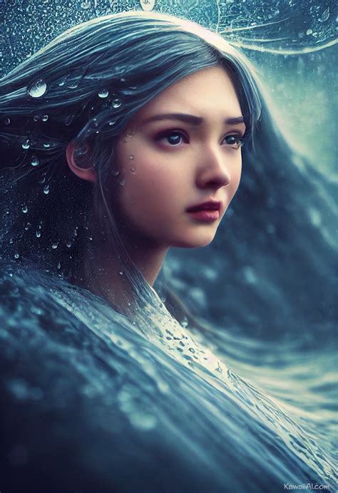 Dreamy Midjourney Ai Portraits Of Women With Blue Hair Kawaii Ai Gambaran