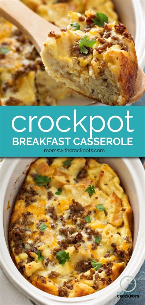 Low in calories but high in flavor and protein, this casserole is a perfect healthy start to the day. Crockpot Breakfast Casserole | Recipe | Crockpot breakfast ...