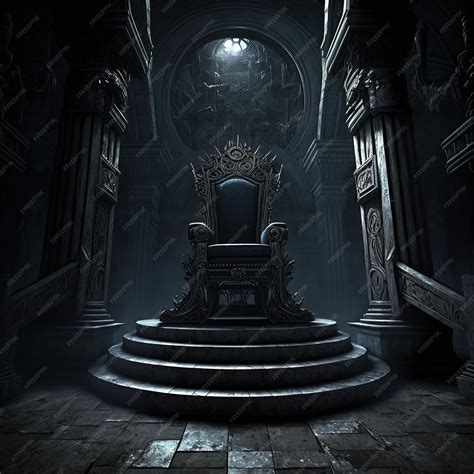 Premium Photo Throne In The Castle Of Darkness 3d Illustration