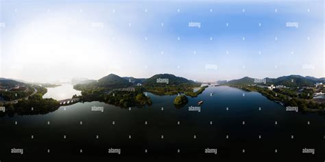 360° View Of Xianghu Lake Air 03 Alamy