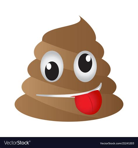 Crazy Poop Emoji Royalty Free Vector Image Vectorstock