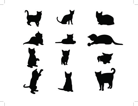 11 cat vector silhouettes freevectors
