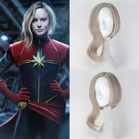 Movie Anime Captain Marvel Carol Danvers Avengers Cosplay Wig Superhero