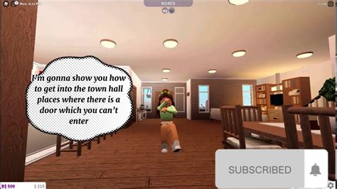 How To Get Through The Doors In Town Hall Bloxburg Youtube