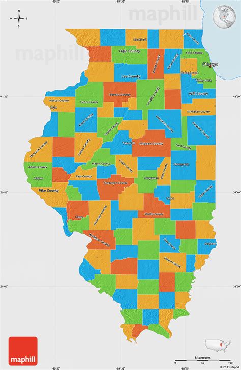 Political Map Of Illinois