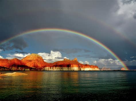 Rainbow Over Lake Powell Photograph By Mountain Dreams Fine Art America