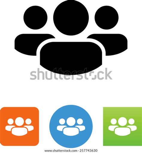 Group Three People Symbol Stock Vector Royalty Free 257743630