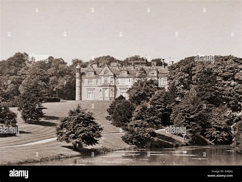 Keele Hall Mansion House In About 1880 Staffordshire England Uk