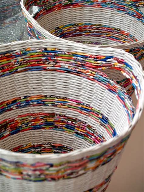 Upcycled Woven Paper Waste Basket Created By Alicja Pełda Flickr