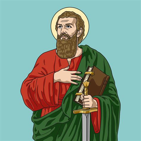 saint paul apôtre de tarse illustration vectorielle colorée 8104316 Art