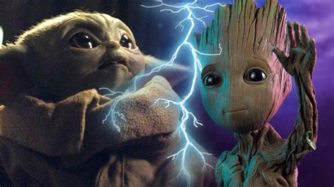 Baby Yoda And Baby Groot Movie Wallpaper