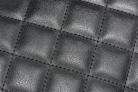 Black Quilted Leather Background Stock Photo Image Of Closeup