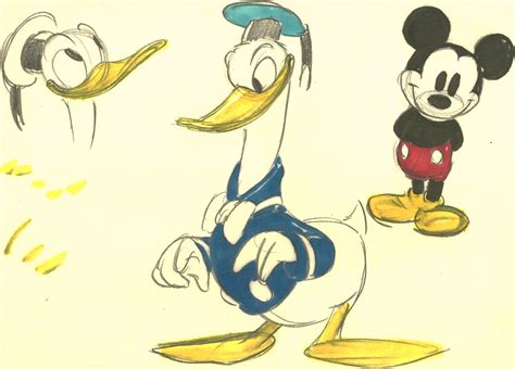Donald And Mickey Character Art Drawings Character