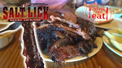 All You Can Eat Texas Bbq The Salt Lick Bbq Round Rock Tx Youtube